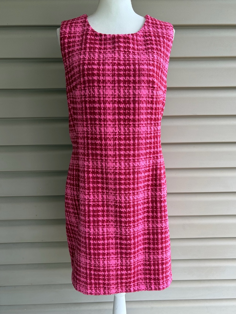 •On 34th• Pink Plaid Tweed Sheath Dress - Size 16